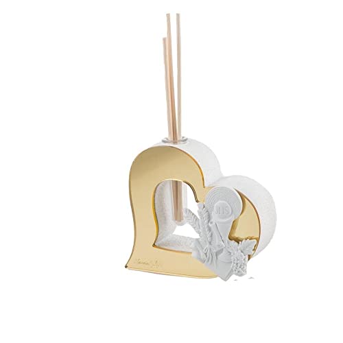 Profumatore Cuore Plexi Oro Con Calice Comunione Bomboniera