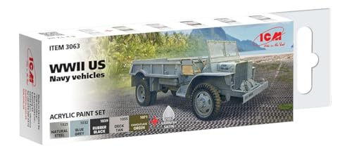 Icm - Acrylic Paint Set For Wwii Us Navy Vehicles |Icm|3063| Modello Char Promo