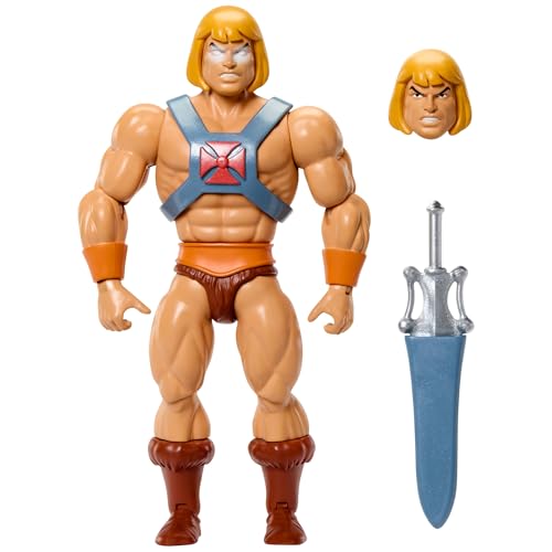 Masters Of The Universe Origins - Faker Cartoon Collection, Personaggio Articolato Dalla Serie Tv Anni '80 He-Man Con Potente Spada, Giocattolo Da Col