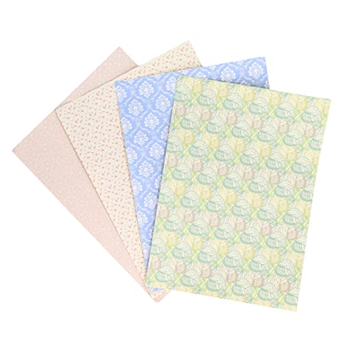 Les-Theresa Carta Da Parati Per Casa Delle Bambole In Scala 1:12 4 Fogli Diversi Modelli Carta Da Parati Per Case Di Bambole In Miniatura Adorabili,Mi