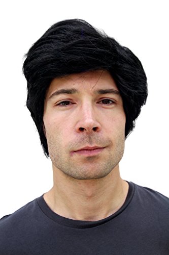 Wig Me Up Parrucca Colore Nero, Da Uomo, Corta Con Riga Laterale, Pw0174-P103
