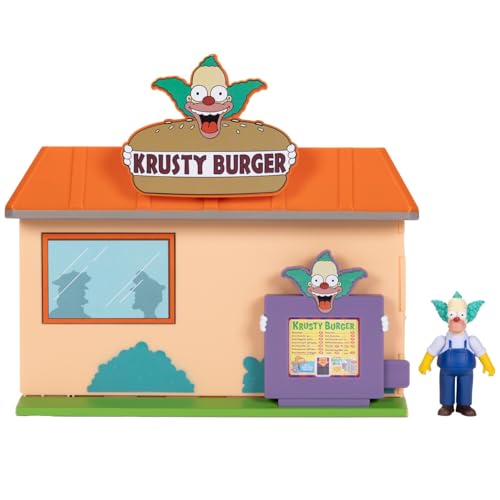 The Simpsons - Krusty Burger Playset Con Action Figure Di Krusty In Scala 6 Cm, Caratteristiche Interattive, Estremamente Dettagliato