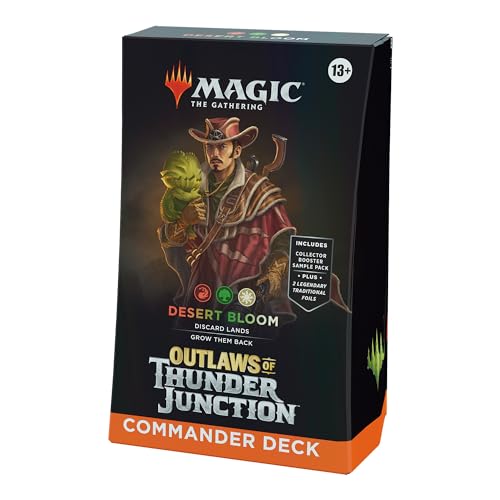 Mazzo Commander Di Magic: The Gathering Di Banditi Di Crocevia Tonante - Fiore Del Deserto (Mazzo Da 100 Carte, Collector Booster Sample Pack Da 2 Car