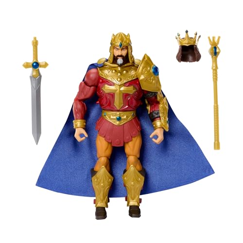 Masters Of The Universe Masterverse - King Randor, Action Figure New Eternia Con Armatura, Mantello E 30 Punti D'Articolazione, Giocattolo Per Bambini