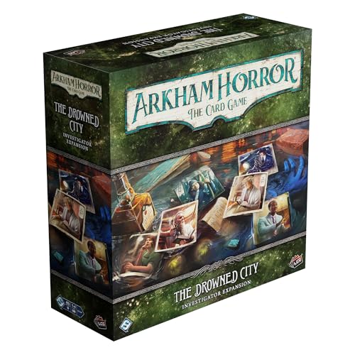 Arkham Horror The Card Game The Drowned City Investigator Expansion - Include Sei Investigatori Unici! Cooperativa Lcg, Età 14+, 1-4 Giocatori, 1-2 Or