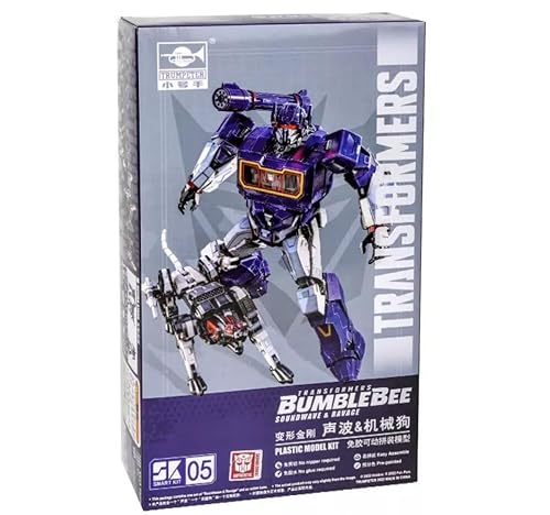 Hobbyboss Trumpeter 03112 Soundwave & Ravage Sk05 Smart Kit - Action Figure Robot Da Collezione, Kit Modellismo Da Costruire Pre-Colorato