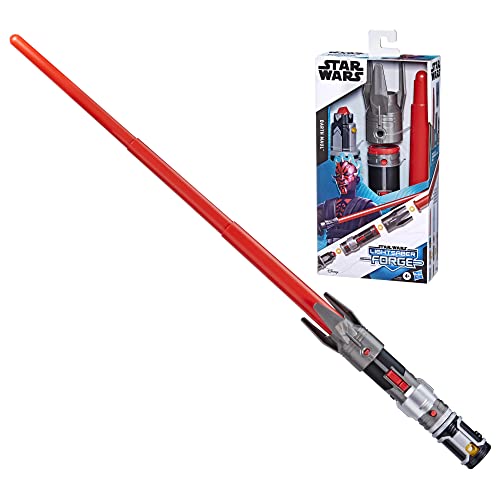 Star Wars Lightsaber Forge - Sciabola A Luce Rossa Estensibile Darth Maul - Giocattolo Personalizzabile Per Gioco Di Ruolo - Dai 4 Anni In Su