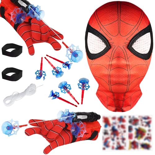 Stfyug Set Di 2 Launcher Glove, Guanti Spiderm Bambino, Spararagnatele Spiderm, Spara Ragnatele Spiderm, Spiderm Glove Launcher Set, Spiderm Web Launc