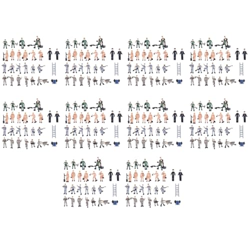 Kufughty 250Pcs 1:87 Figurine Dipinte Figure Miniature Di Ferrovieri Con Benna E Scaletta