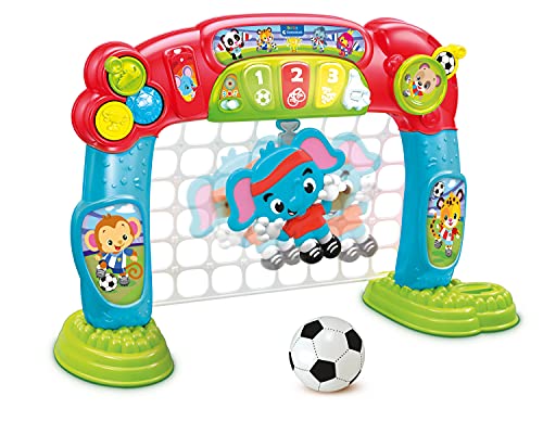 Clementoni Baby 17438 - Tira E Segna Goleador Evolution, Porta Calcio Per Bambini 18 Mesi - Gioco Elettronico E Interattivo, Centro Attività, Insegna
