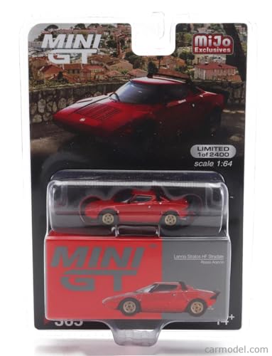 Modellino Auto In Miniatura In Scala Reale Per Lancia Stratos Hf Stradale Rosso Arancio Limited Edition 1/64 Modellino Auto Diecast Mgt00365