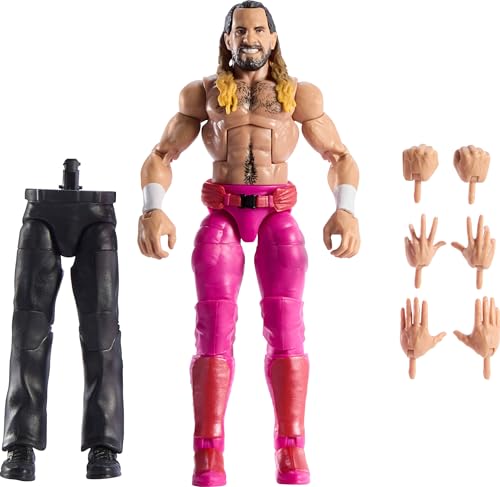 Mattel Wwe Elite Collection Wrestlemania - Seth "Freakin" Rollins, Personaggio Con Set Di Accessori Premium Live Event, Pezzi Per Costruire Howard Fin