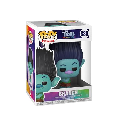 Funko Pop! Movies: Trolls World Tour-Branch - 1/6 Odds For Rare Chase Variant - (Styles May Vary) - Figura In Vinile Da Collezione - Idea Regalo - Mer
