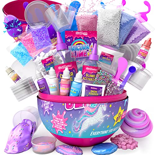 Girlzone Regali Per Ragazza Uova Unicorno Sorpresa Di Slime Per Bambini Tutto Per Fabbricare La Tua Melma - Kit Slime Fluffy Uovo Sorpresa - Fabbrica