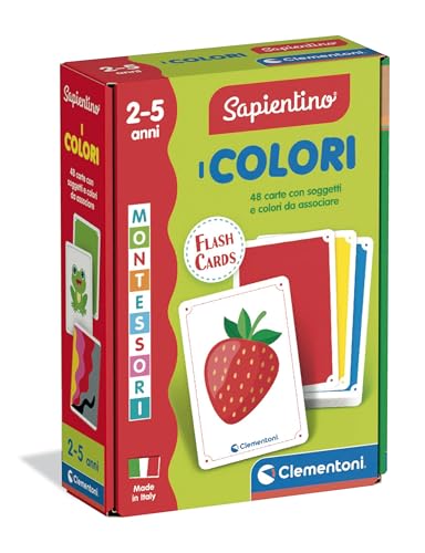 Clementoni Sapientino Montessori - Carte Colori, Gioco Educativo Montessori Bambini 2 5 Anni, Flashcards Per Imparare I Colori E Le Loro Gradazioni, M