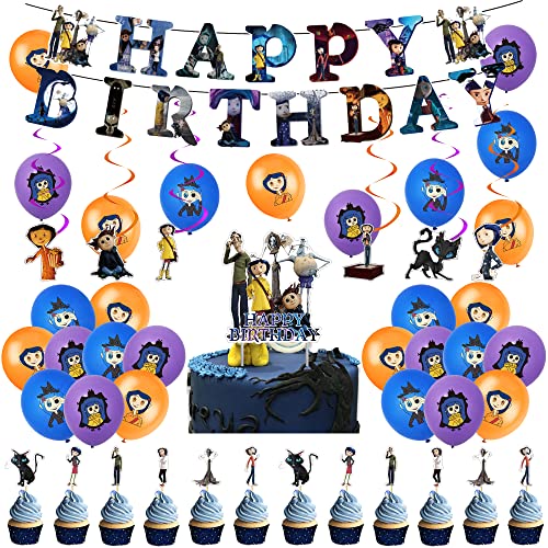 Decorazioni Compleanno Coraline Palloncini Coraline Compleanno Palloncino Decorazioni Coraline Festa Compleanno Decorazioni Torta Coraline Striscioni