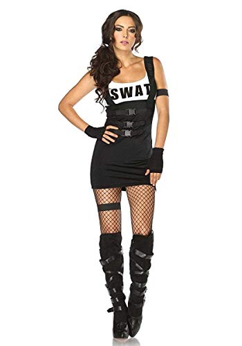 Leg Avenue Costume Swat Sexy Donna - Nero - S/M
