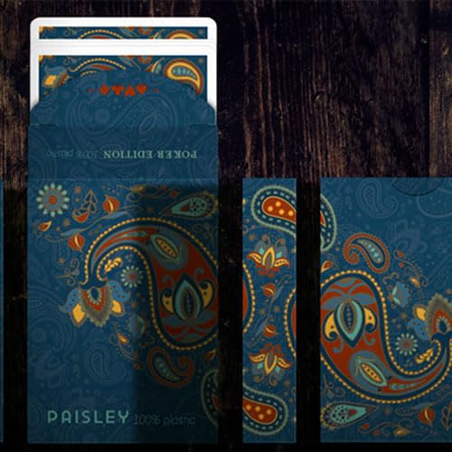 Solomagia Mazzo Di Carte Plastic Paisley Poker Blue Playing Cards By Dutch Card House Company