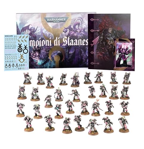 Warhammer Miniature Emperor'S Children Set Armata Campioni Di Slaanesh In Italiano Space Marines Chaos 40K Champions Of Slaanesh Games Workshop
