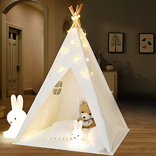 Teepee Tenda Per Bambini, Tenda Indiano Con Luci Fatate Tenda Da Gioco Portatile Tenda Da Gioco Castello Giochi Per Bambini Per Interni Ed Esterni