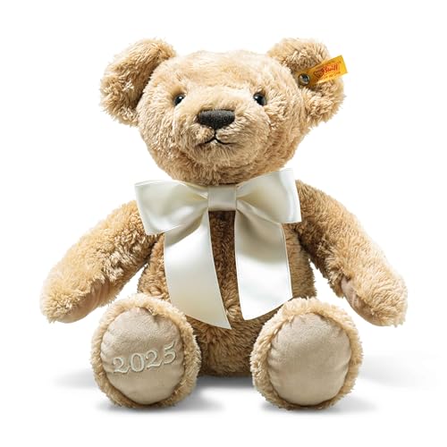 Steiff Peluche Cosy Annuale 2025, Simpatico Peluche Con Occhi In Plastica, Bambini, Ragazzi E Ragazze, Soft Cuddly Friends, Peluche 34 Cm, Beige, 1141
