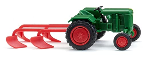 Wiking 039802 H0 Normag Faktor I Con Aratro - Verde Foglia