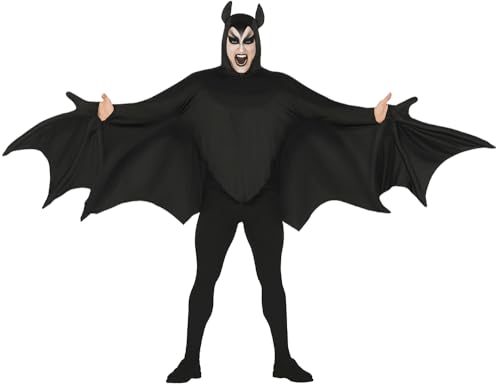 Fiestas Guirca- Costume Uomo Adulto Pipistrello Taglia L, Colore Nero, L, 88334