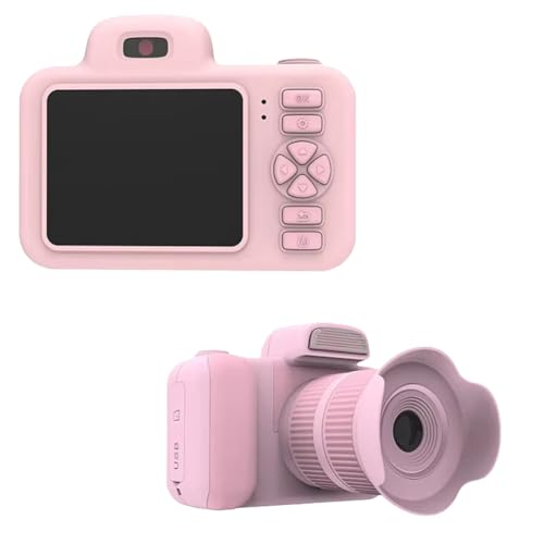 Breeshy Fotocamera Digitale 1080P Con Flash, Foto E Video, Mini Fotocamera, Schermo Da 2,0 Pollici, Zoom Digitale Per Bambini, Rosa