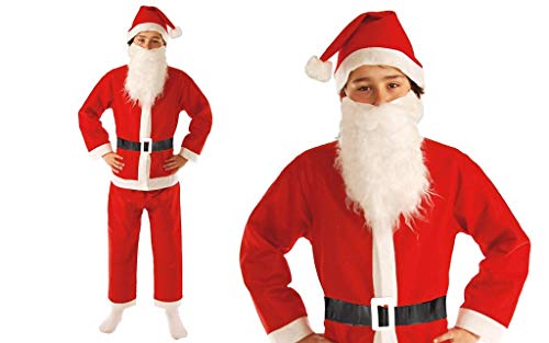 Guirca 42695.0 - Costume Da Babbo Natale Per Bambini, Colore: Rosso, 7-9 Anni