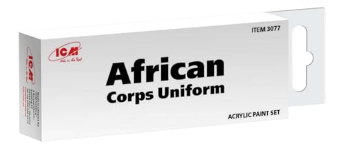 Icm - Acrilico Paint Set For Afrika Korps |Icm|3077| Modello Char Promo