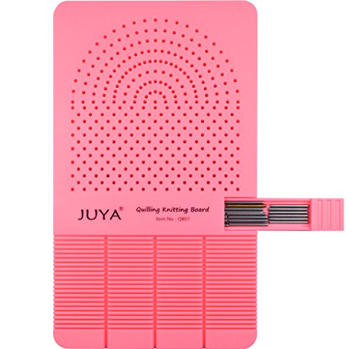 Juya Quilling Bordo Lavorato A Maglia Con 2 Funzioni Hanno Sticks Storage (Rosa)