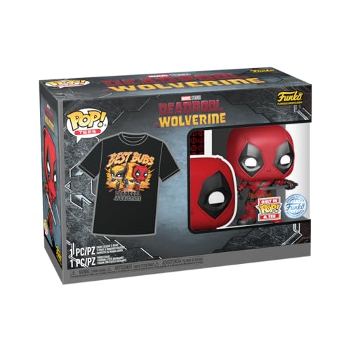 Funko Pop! & Tee: Deadpool 3 - L - T-Shirt, Maglietta Vestiti A Maniche Corte Con Figura In Vinile Da Collezione - Idea Regalo Giocattoli Per Gli Adul