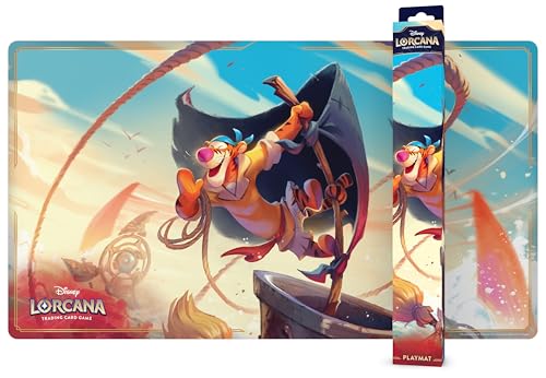 Ravensburger - Disney Lorcana Tcg: Tapete Da Gioco Tigger | Protezione E Superficie Antiscivolo Per Carte Da Collezione | 60,9 X 34,2 Cm | Accessori P