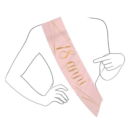 Big Party Fascia Premio Metallizzata 18 Anni Rosa Gold