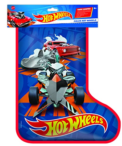 Hot Wheels - Calza Della Befana Hot Wheels 2023, Con Tante Sorprese E Accessori, Con 1 Lanciatore Mostruoso, 1 Veicolo Singolo In Scala 1:64, E Tanto