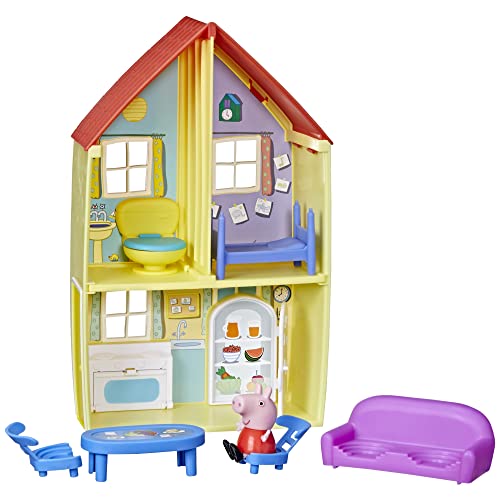 Peppa Pig Peppa'S Adventures, Playset La Casa Di Famiglia Di Peppa, Giocattolo Per Età Prescolare, Include Action Figure 6 Accessori