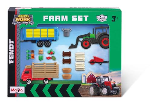 Maisto Mini Macchine Da Lavoro Farm Set New Holland - Modello Da Collezione In Pressofusione Incredibilmente Dettagliato