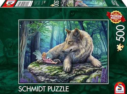 Schmidt Spiele 59714 Lupo E Elfo, Puzzle Da 500 Pezzi, Multicolore