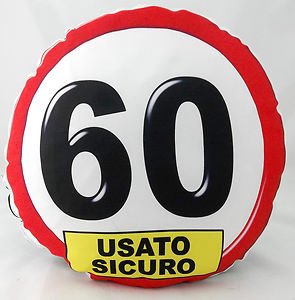 Cialda In Ostia 60 Anni Cartello Per Decorazione Torta