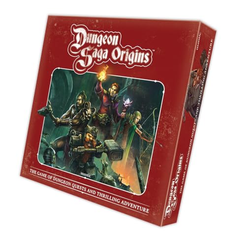 Mantic Dungeon Saga Origins Core Box: Gioco Con Miniature Fantasy Per 1-5 Giocatori, Età 12+ - Scatola Portatile Con 25 Pezzi