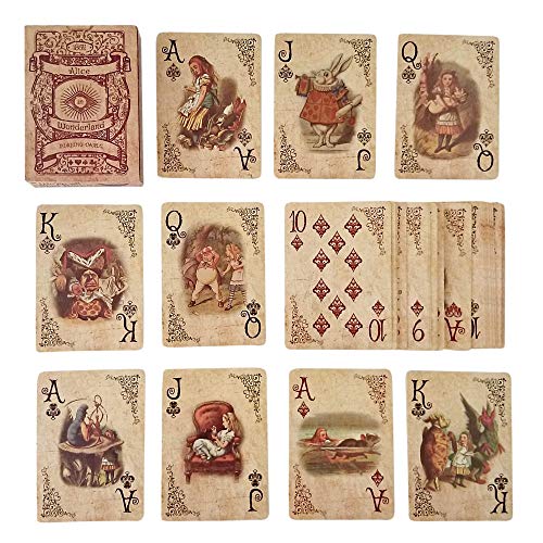 Alice Nel Paese Delle Meraviglie- Carte Da Gioco- Set Completo- Perfetto Per Regali, Giochi, Decorazioni, Forniture Per Feste E Decorazioni Di Alice N