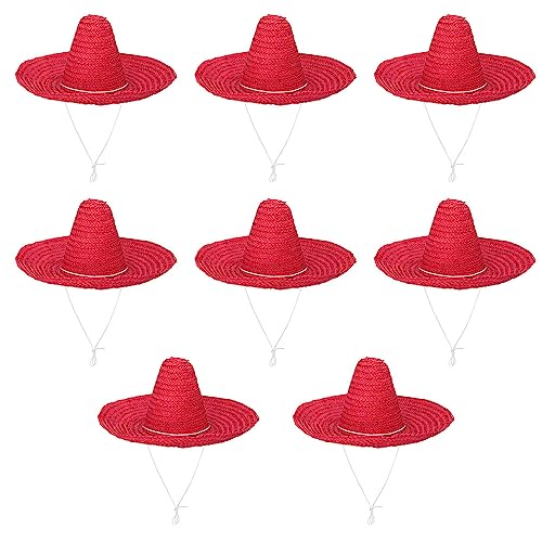 Boland - Sombrero Puebla, 8 Pezzi In Un Set, Diametro 49 Cm, Costume Messicano, Cappello Da Sole, Accessorio Per Costume Di Carnevale
