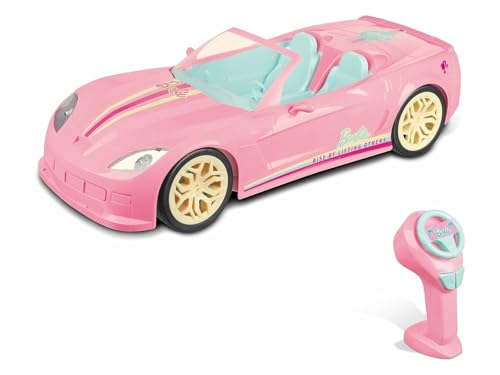 Mondo Motors - Limited Edition - Mattel Barbie Dream Car Cabrio Glamour - Macchina Auto Radiocomandata Per Bambini Di Barbie - Due Posti - Dettagli Re