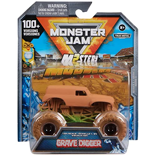 Monster Jam, Mystery Mudders, Monster Truck Ufficiale Pressofuso, Wash To Reveal, Scala 1:64 (Gli Stili Varieranno)