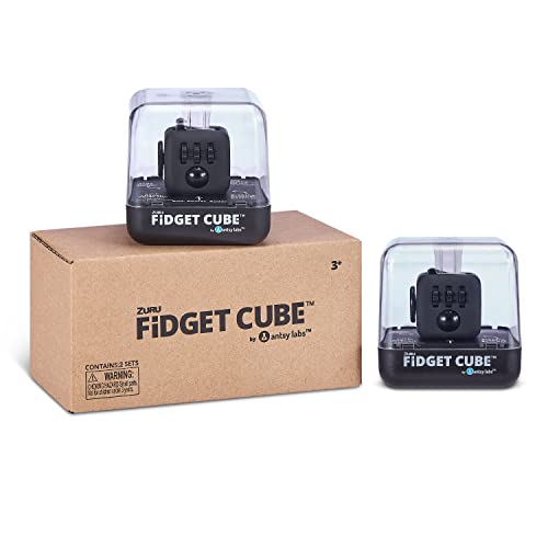 Fidget Original Cube Black (Confezione Da 2) Giocattolo Fidget, Mailbox Black Di Zuru