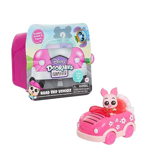 Giochi Preziosi Doorables Let'S Go Veicoli, Set Di Personaggi E Veicoli Disney Pixar, 1 Veicolo E 1 Personaggio In Ogni Confezioni, Ideali Come Gadget