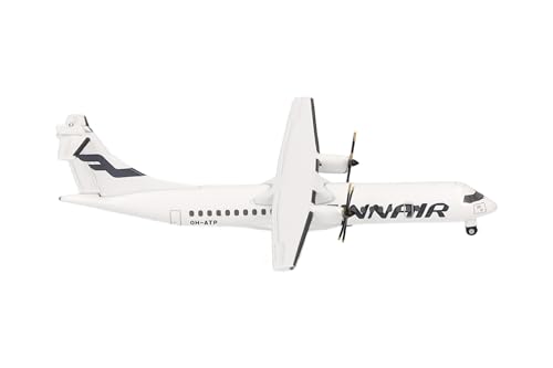 Herpa Modellino Aereo Finnair Atr-72-500, Miniatura Scala 1:500, Pezzo Da Collezione, Modello Senza Supporto, Metallo