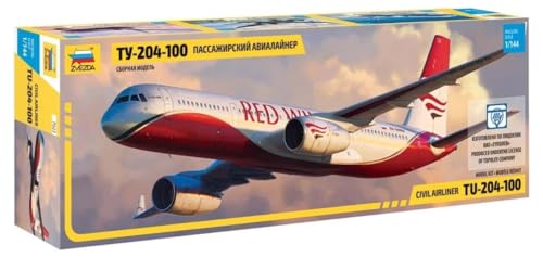 Zvezda 7023 500787023-1:144 Tupolev Tu-204 100 Modellino Di Costruzione, Modellismo, Hobby, Fai Da Te, In Plastica, Non Verniciata