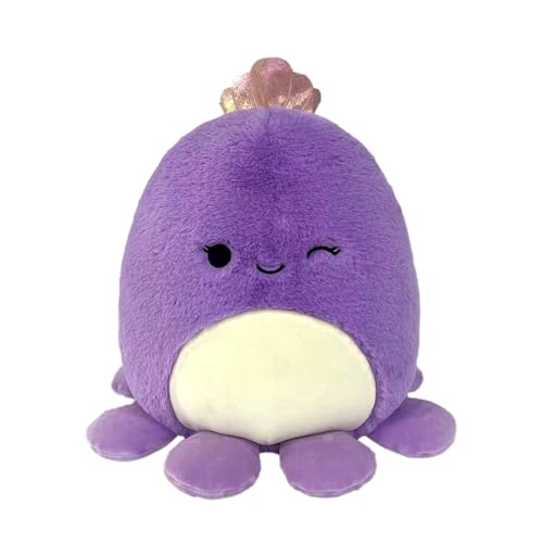 Squishmallows Squishmallow - Peluche Fuzzamallows, Polpo Viola, 30 Cm, Originale 2024