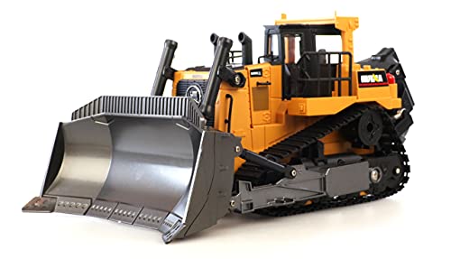 Amewi Rc Bulldozer Scala 1:24, 2,4 Ghz, Rtr Con Telecomando, Batteria E Caricabatterie, Giallo